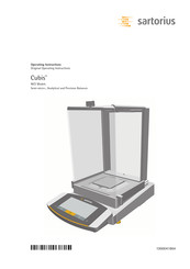 Sartorius Cubis MCE Series Operating Instructions Manual