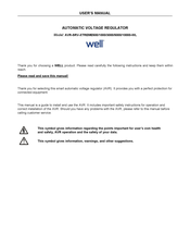 Well AVR-SRV-XTREME 10000-WL User Manual