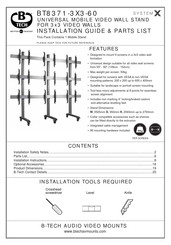 B-Tech System X BT8371-3X3-60 Installation Manual & Parts List