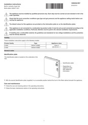V-Zug GAS411 Installation Instructions Manual