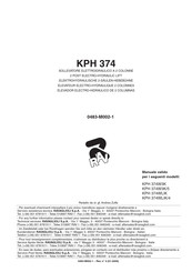 Ravaglioli KPH 374 Series Manual