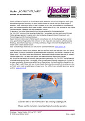 Hacker RC-FREE RTF Instruction Manual
