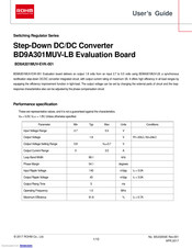Rohm BD9A301MUV-EVK-001 User Manual