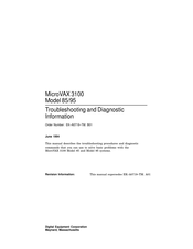 Digital Equipment MicroVAX 3100 95 Troubleshooting And Diagnostics Information