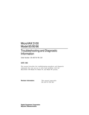 Digital Equipment MicroVAX 3100 95 Troubleshooting And Diagnostics Information