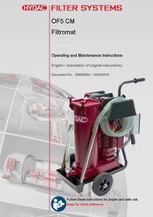 Hydac OF5 CM Operating And Maintenance Instructions Manual