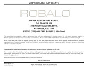 Robalo R246 Cayman Owner's/Operator's Manual