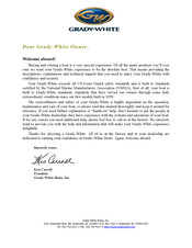 Grady-White Boats TOURNAMENT 185 Owner's Manual