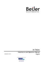BeiJer H-T40m Series Installation And Operation Manual