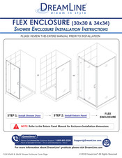 Dreamline SHDR-2234460-RT-01 Installation Instructions Manual