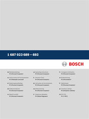 Bosch 1 687 023 690 Operating Instructions Manual