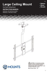 MW MOUNTS Large Ceiling Mount Instruction Manual
