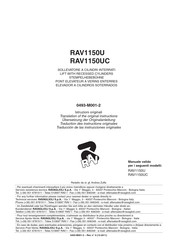 Ravaglioli RAV1150UC Instructions Manual