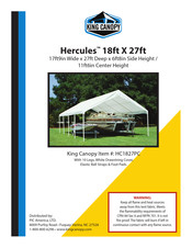 King Canopy Hercules HC1827PC Assembly Manual
