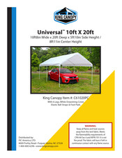King Canopy Universal C61020PC Assembly Instructions Manual