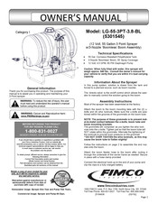 Fimco LG-55-3PT-3.8-BL Owner's Manual