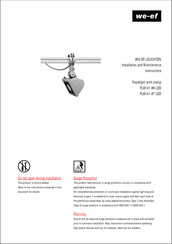 WE-EF FLB141 #7 LED Installation And Maintenance Instructions Manual