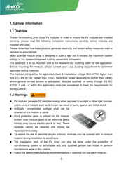 Jinko Solar JKM M-72HB Series Installation Manual