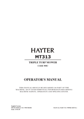 Hayter 995C Operator's Manual