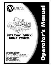 Exmark ULTRAVAC QUICK DUMP SYSTEM Operator's Manual