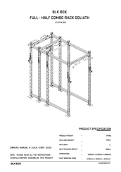 Blk Box FULL-HALF COMBO RACK GOLIATH Owner's Manual & Quick Start Manual