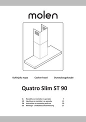 Molen Quatro Slim ST 90 Instruction On Mounting And Use Manual