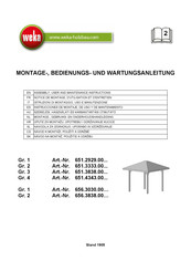 Weka 656.3838.00 Series Assembly, User And Maintenance Instructions