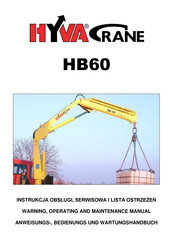 Hyva HB60 Series Warning, Operating And Maintenance Manual