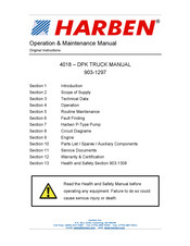HARBEN 4018 DPK Operation & Maintenance Manual
