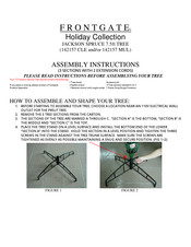 Frontgate Holiday Series Assembly Instructions Manual