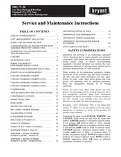 Bryant 580J D30 Service And Maintenance Instructions