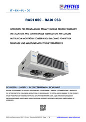 Refteco RADI 0633 F Installation And Maintenance  Instruction