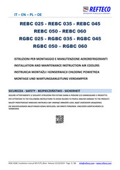 Refteco REBC 050 Installation And Maintenance  Instruction