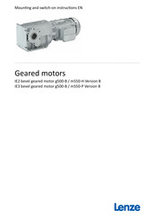 Lenze g500-B450 Mounting And Switch-On Instructions