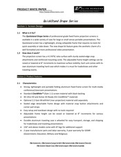 Elite Screens QuickStand Drape Series Product White Paper