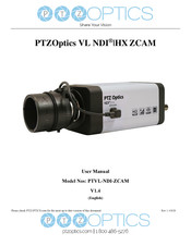 PTZOptics PTVL-NDI-ZCAM User Manual