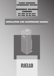 Riello KV/200 - 30 ISC Installation And Maintenance Manual