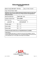 Lsl Superbike-Kit Fitting Instruction