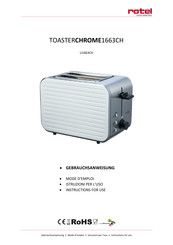 Rotel TOASTERCHROME1663CH Instructions For Use Manual