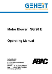 GEHEIT ABAC SG 90 E Operating Manual