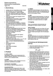 Kübler 6.716.010.000 Operating Instructions Manual