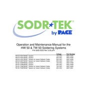 Pace Sodr-Tek TEMPWISE TW 50 Operation And Maintenance Manual