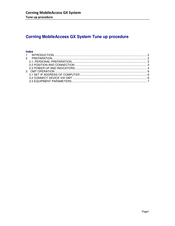 CORNING MobileAccess GX-P19S80A17-40-DC Tune-Up  Instructions