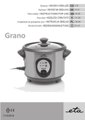eta Grano Instructions For Use Manual