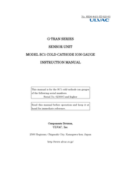 Ulvac G-Tran SPU Instruction Manual