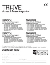 Altronix TROVE T3MK75F16 Installation Manual