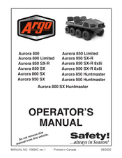 Argo Aurora 850 Limited Operator's Manual
