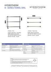 HydroTherm B Series Quick Start Manual