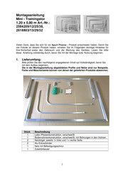 Sport-thieme 2584209/12/25/38 Assembly Instruction Manual