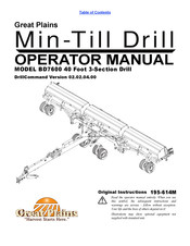 GREAT PLAINS BD7600-40 Operator's Manual